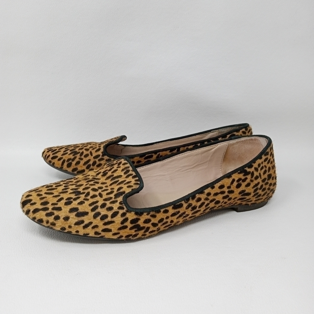 Zara Animal Print Fur Slide On Loafers, Women's Size EU 39